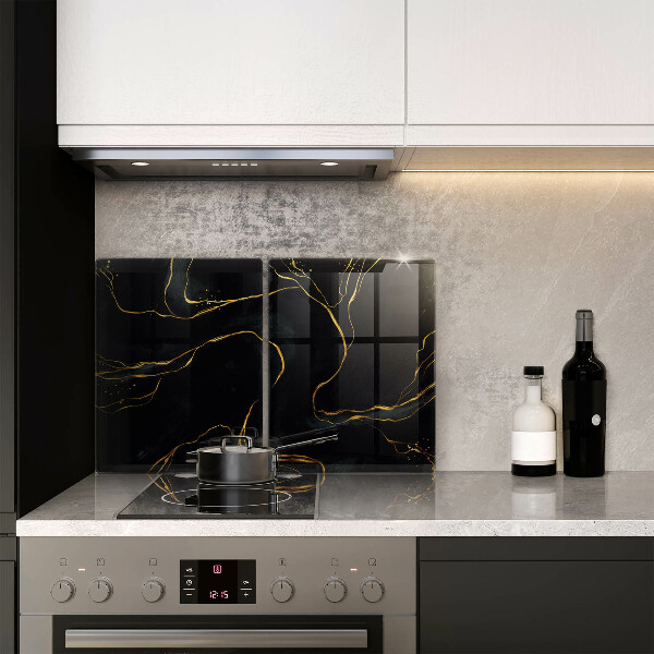 De vidrio templado Mármol negro