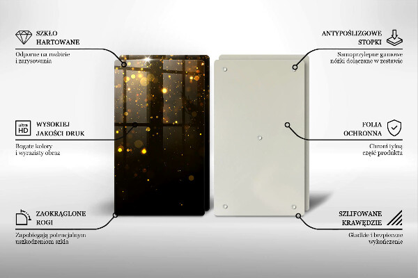 De vidrio templado Brillo dorado