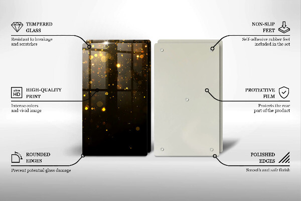 De vidrio templado Brillo dorado