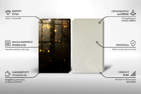 De vidrio templado Brillo dorado