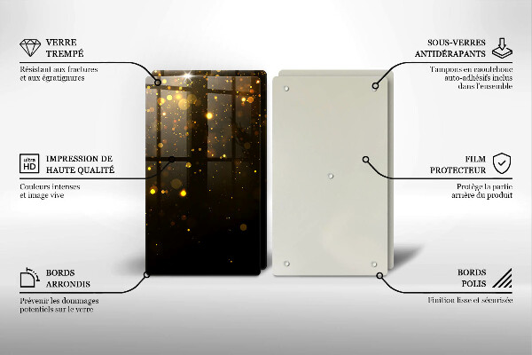 De vidrio templado Brillo dorado