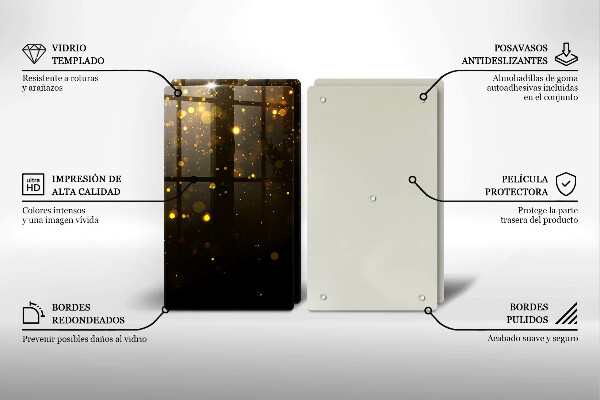 De vidrio templado Brillo dorado