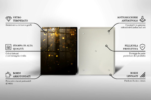 De vidrio templado Brillo dorado