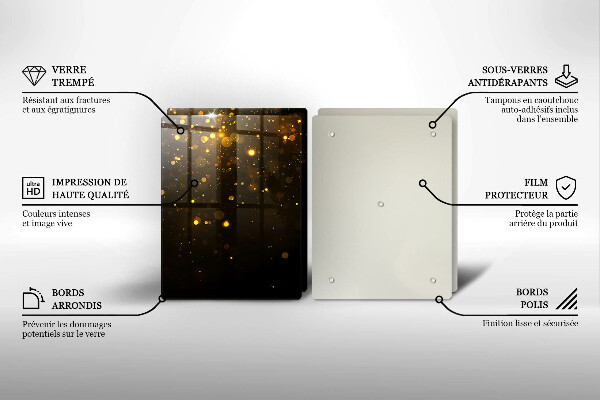 De vidrio templado Brillo dorado