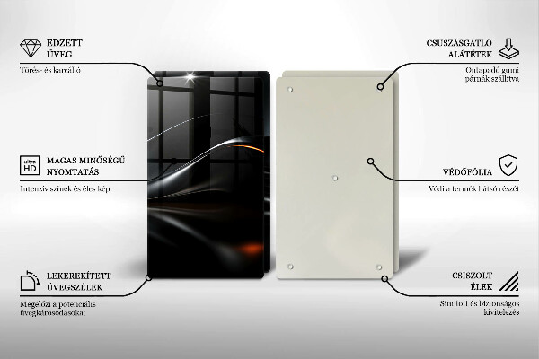 De vidrio templado Diseño abstracto 3d