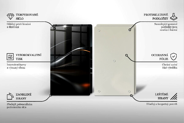 De vidrio templado Diseño abstracto 3d