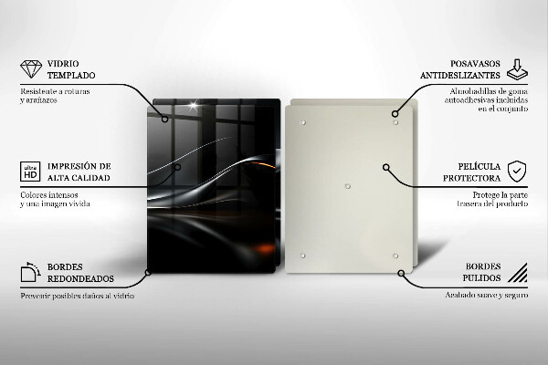 De vidrio templado Diseño abstracto 3d