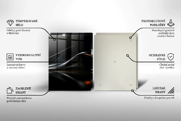 De vidrio templado Diseño abstracto 3d