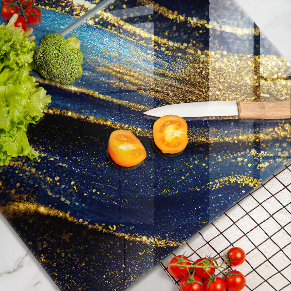 De vidrio templado Abstracción azul marino