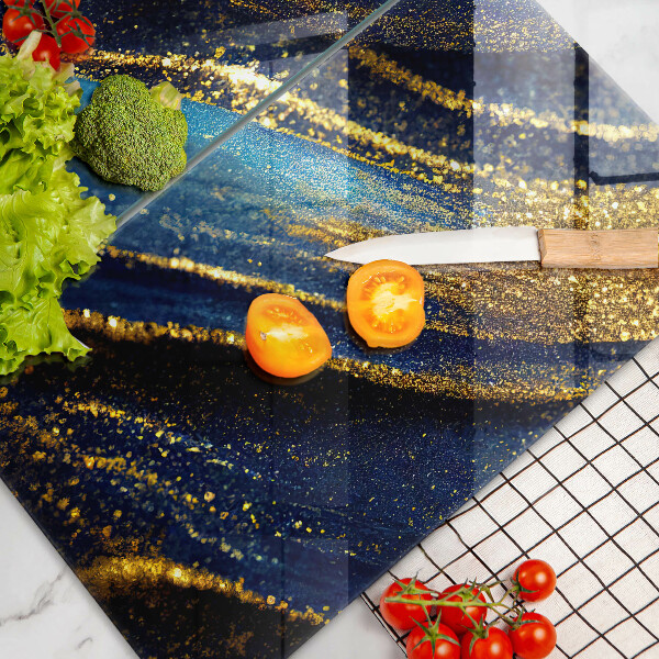 De vidrio templado Abstracción azul marino