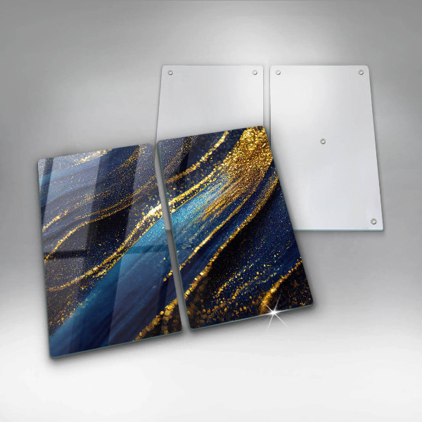 De vidrio templado Abstracción azul marino