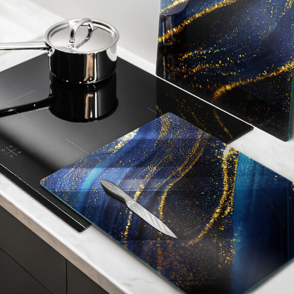 De vidrio templado Abstracción azul marino