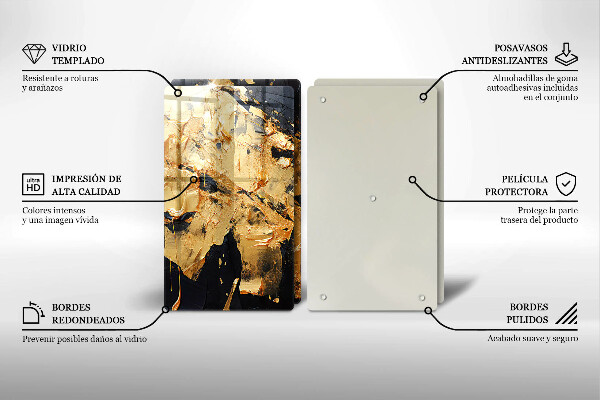 De vidrio templado Textura de pintura elegante