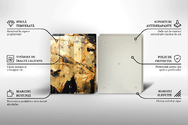 De vidrio templado Textura de pintura elegante