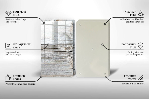 De vidrio templado Estructura de madera brillante