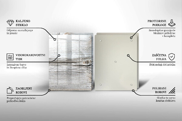 De vidrio templado Estructura de madera brillante