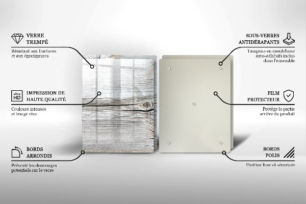 De vidrio templado Estructura de madera brillante
