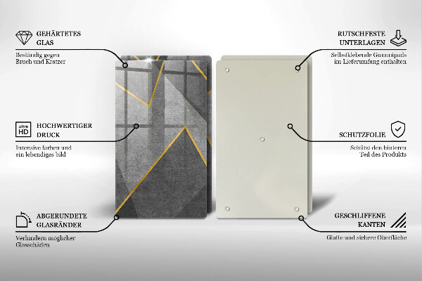 De vidrio templado Formas afiladas