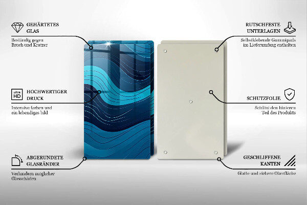 De vidrio templado Ondas abstractas