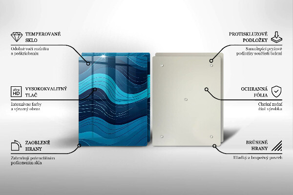 De vidrio templado Ondas abstractas