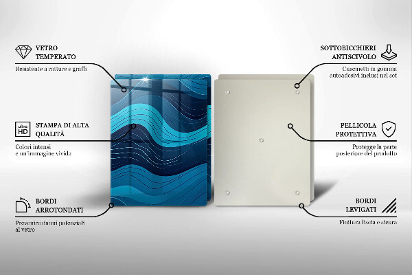 De vidrio templado Ondas abstractas