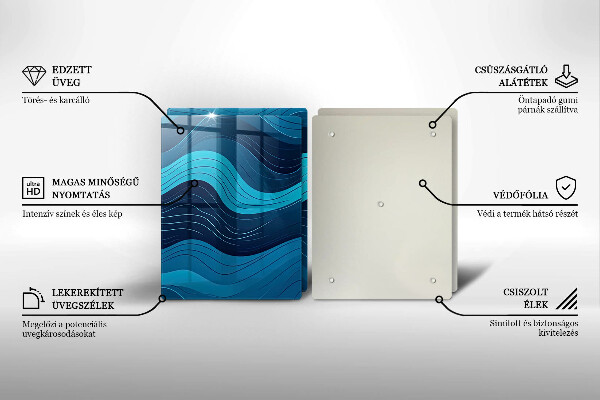 De vidrio templado Ondas abstractas