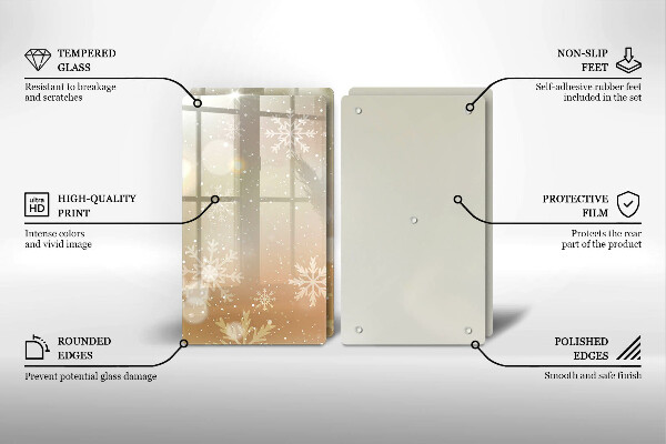 De vidrio templado Copos de nieve