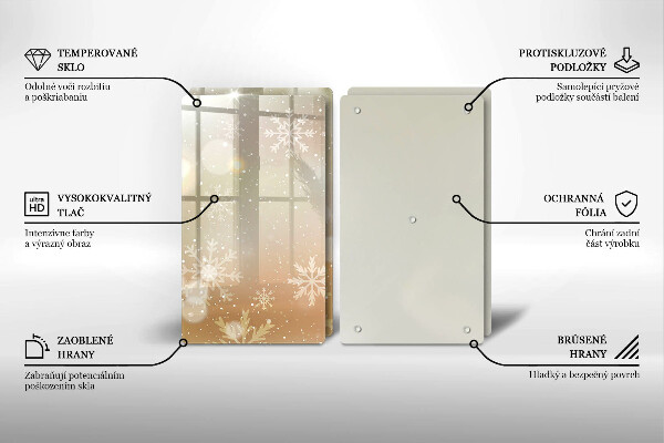 De vidrio templado Copos de nieve