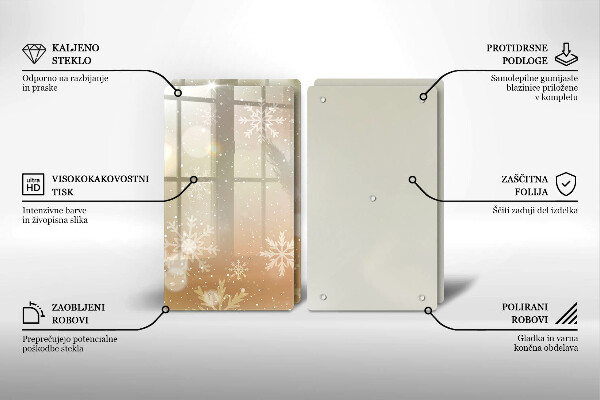 De vidrio templado Copos de nieve