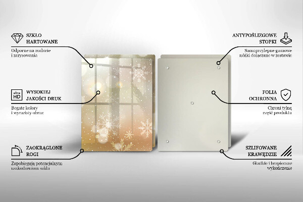 De vidrio templado Copos de nieve