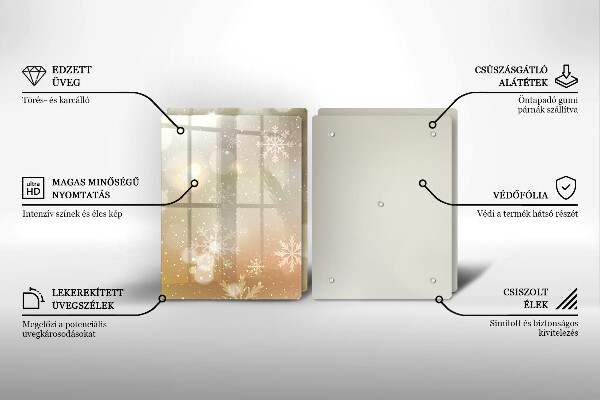 De vidrio templado Copos de nieve