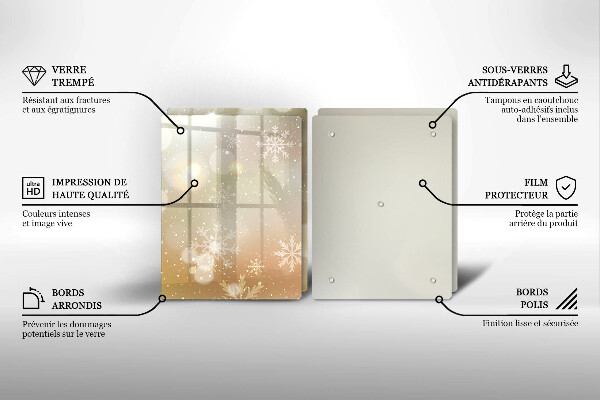 De vidrio templado Copos de nieve