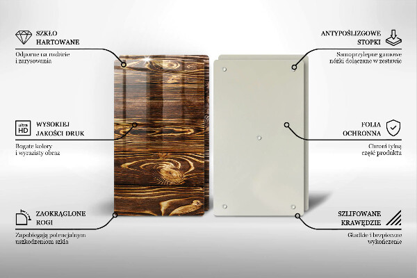 De vidrio templado Textura de madera