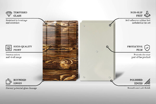 De vidrio templado Textura de madera