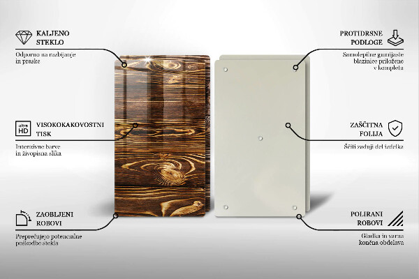 De vidrio templado Textura de madera