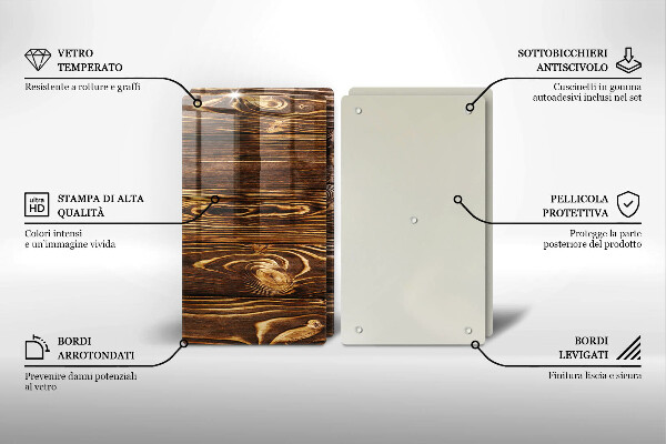 De vidrio templado Textura de madera