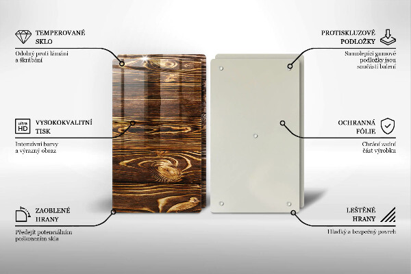 De vidrio templado Textura de madera