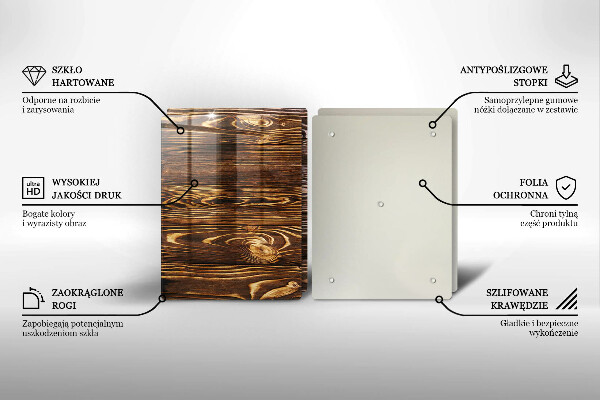 De vidrio templado Textura de madera