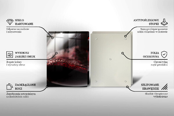 De vidrio templado Vino tinto en una copa