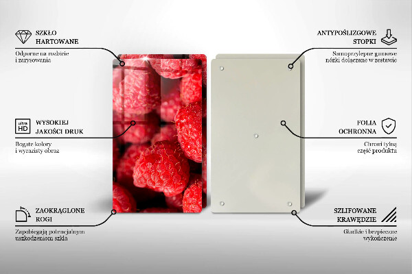 De vidrio templado Fruta de frambuesa