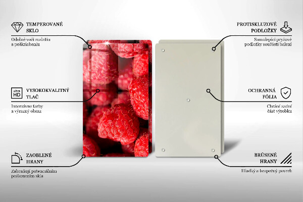 De vidrio templado Fruta de frambuesa