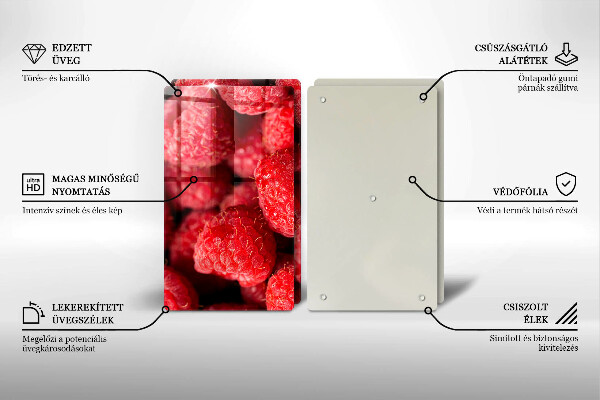 De vidrio templado Fruta de frambuesa