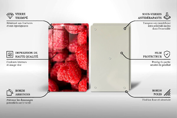 De vidrio templado Fruta de frambuesa