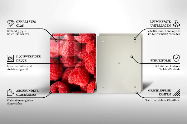 De vidrio templado Fruta de frambuesa