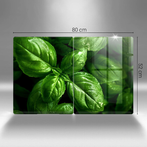 De vidrio templado Hojas de albahaca