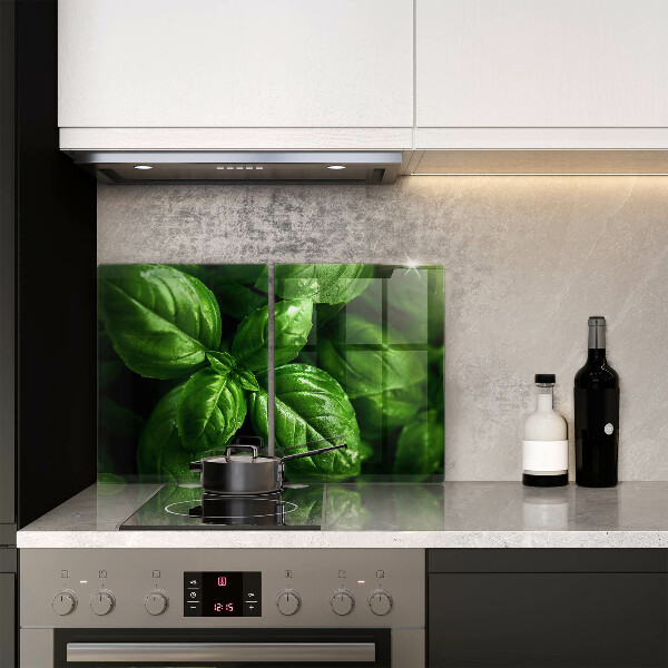De vidrio templado Hojas de albahaca