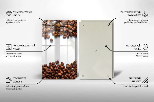 De vidrio templado Granos de café