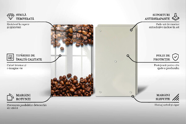 De vidrio templado Granos de café