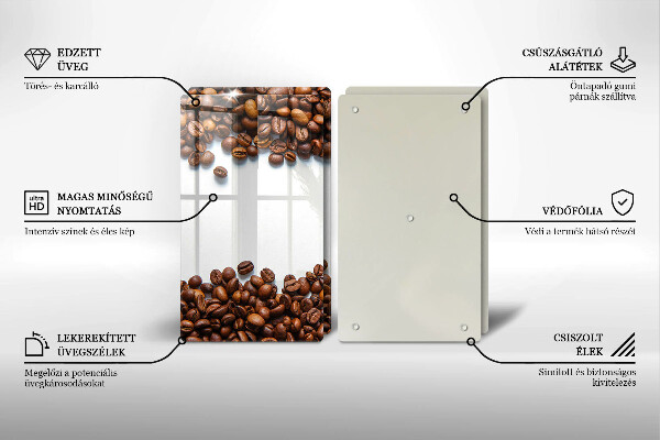 De vidrio templado Granos de café