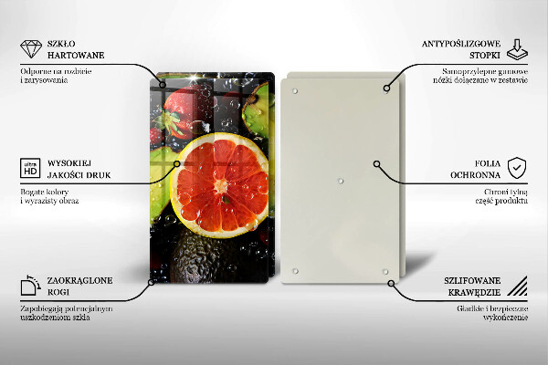 De vidrio templado Frutas y vegetales